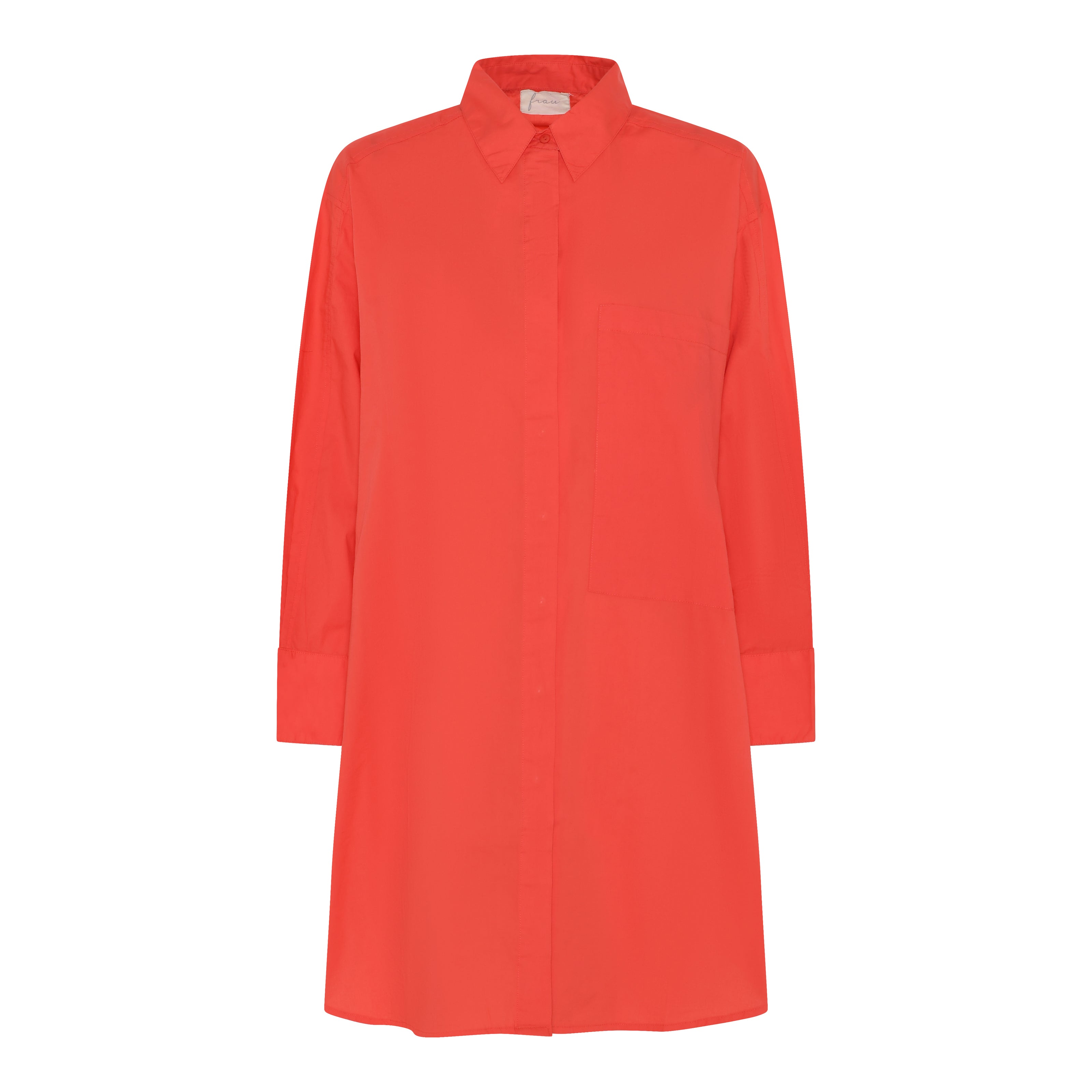 Lange Bluse Lyon - Hot Coral / Koralle