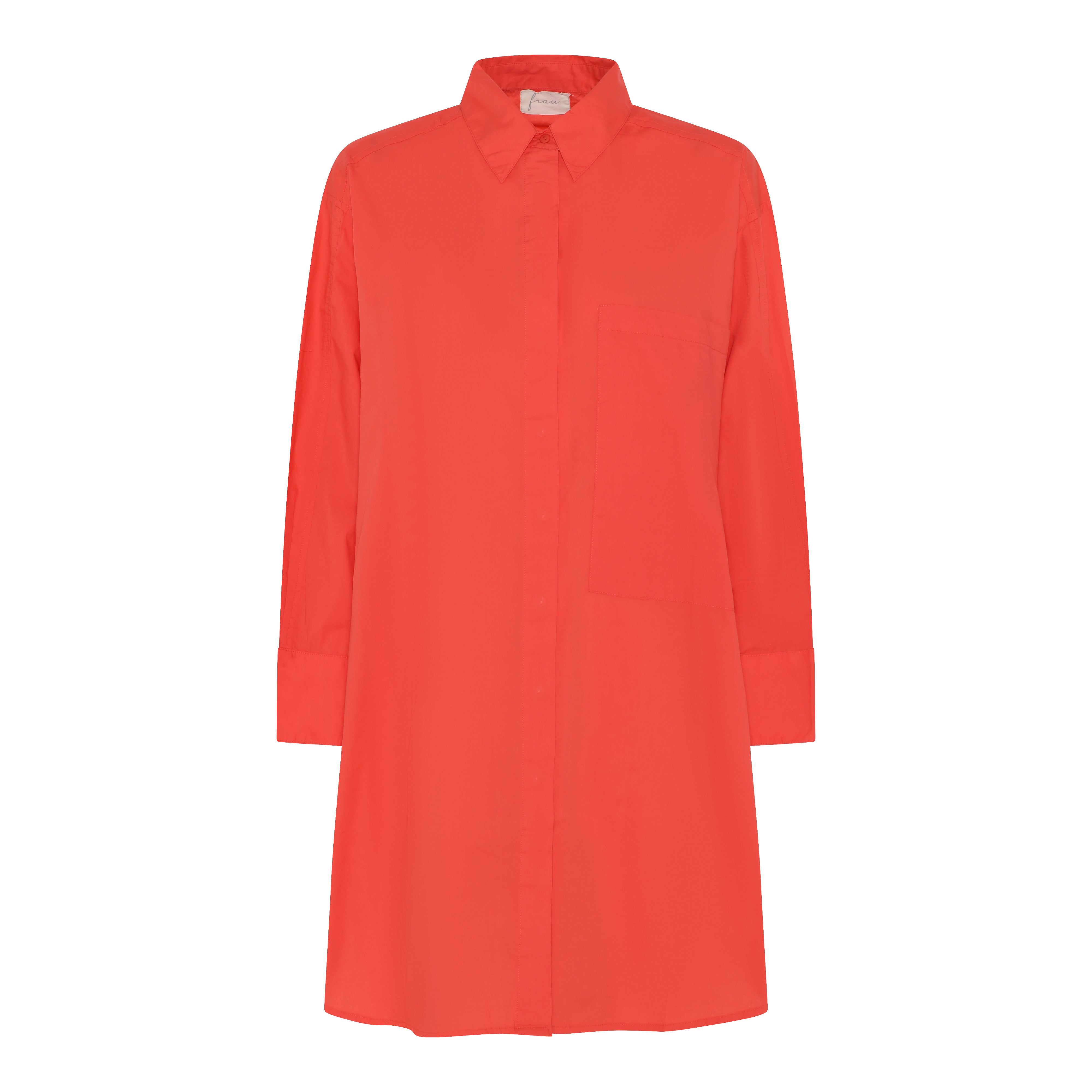Lange Bluse Lyon - Hot Coral / Koralle