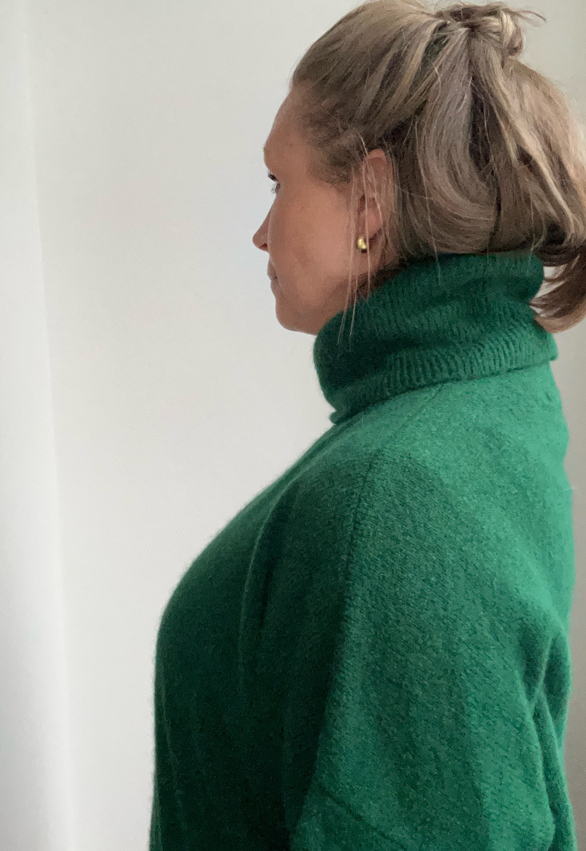 Rollkragen Pullover tannengrün