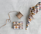 Geschenkband Ribbon, 25 m - Vintage rose / Gold