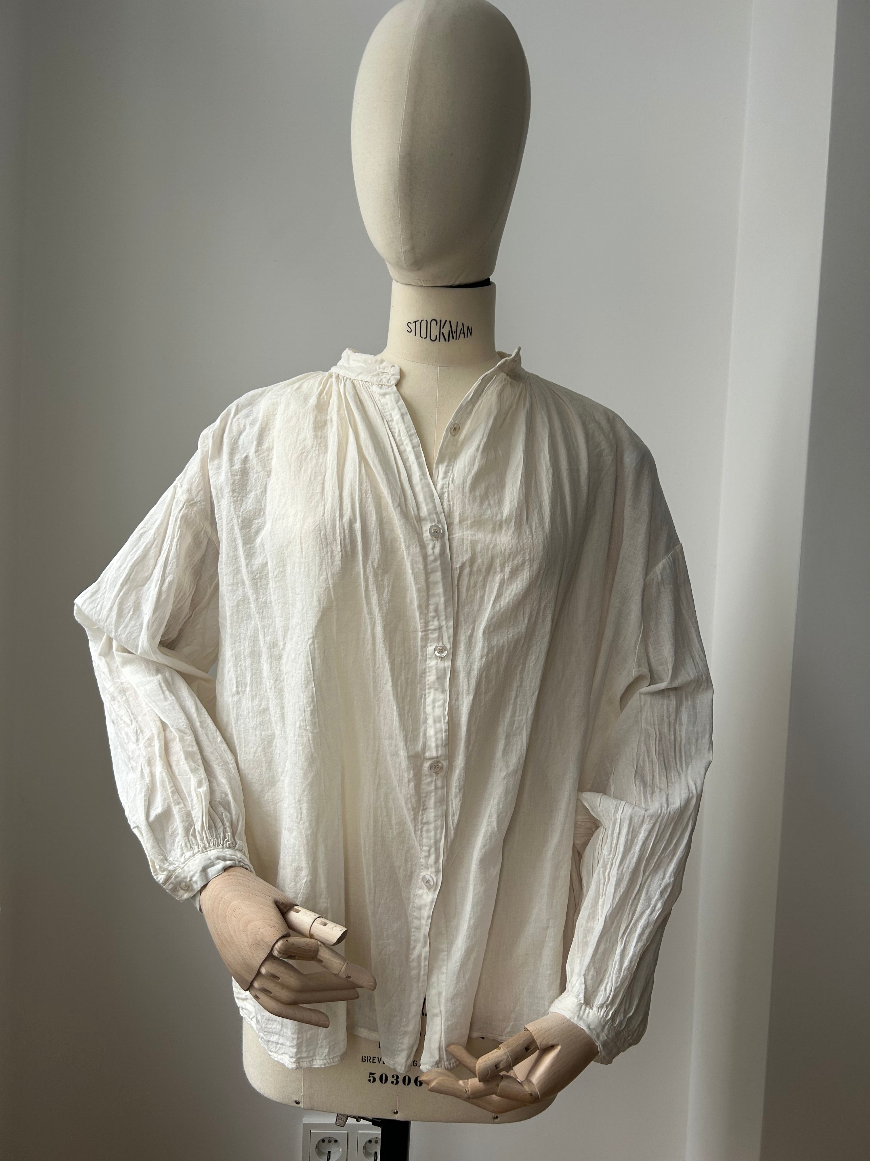 Leichte Baumwollbluse - creme