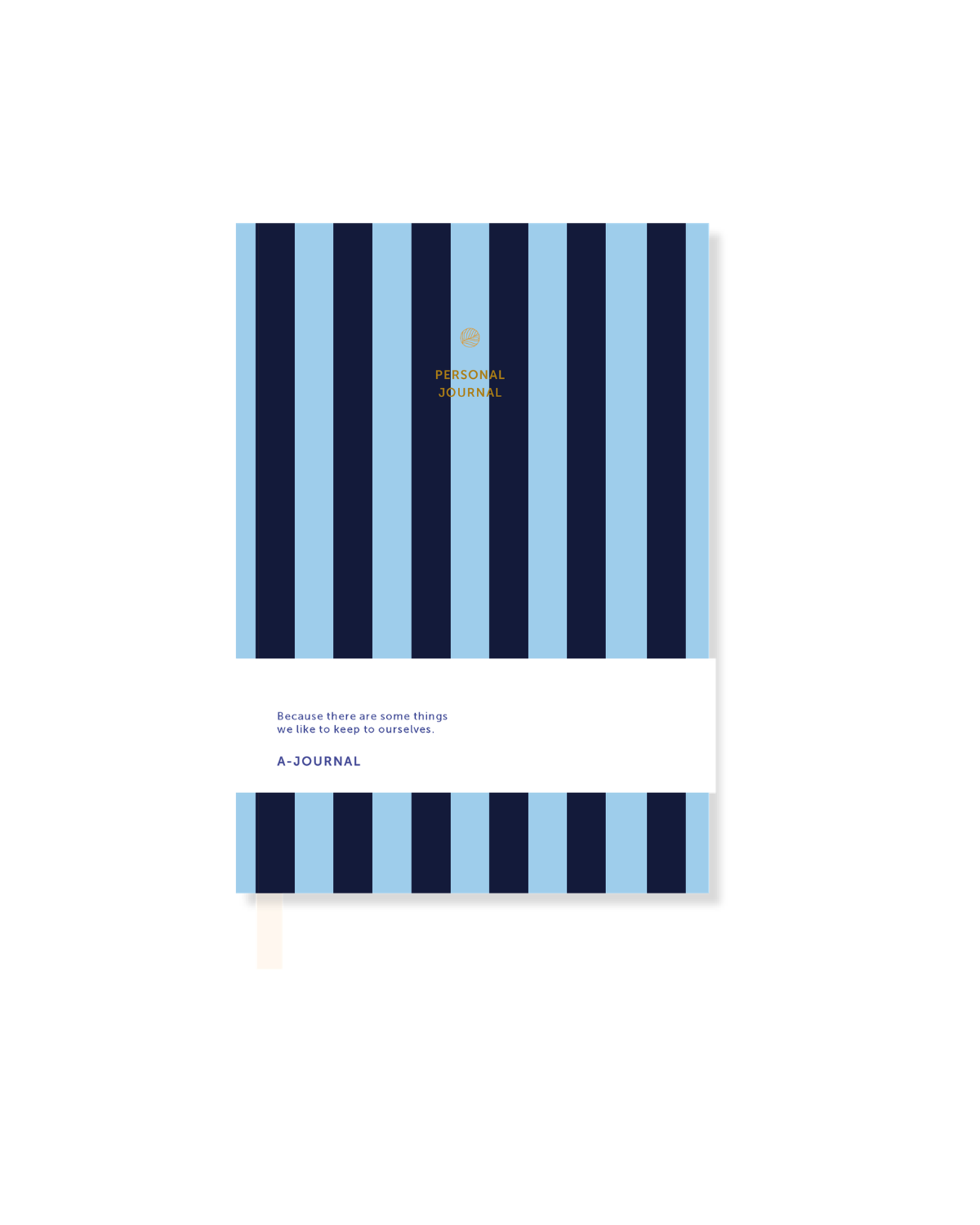 Persönliches Journal - Blaue Streifen