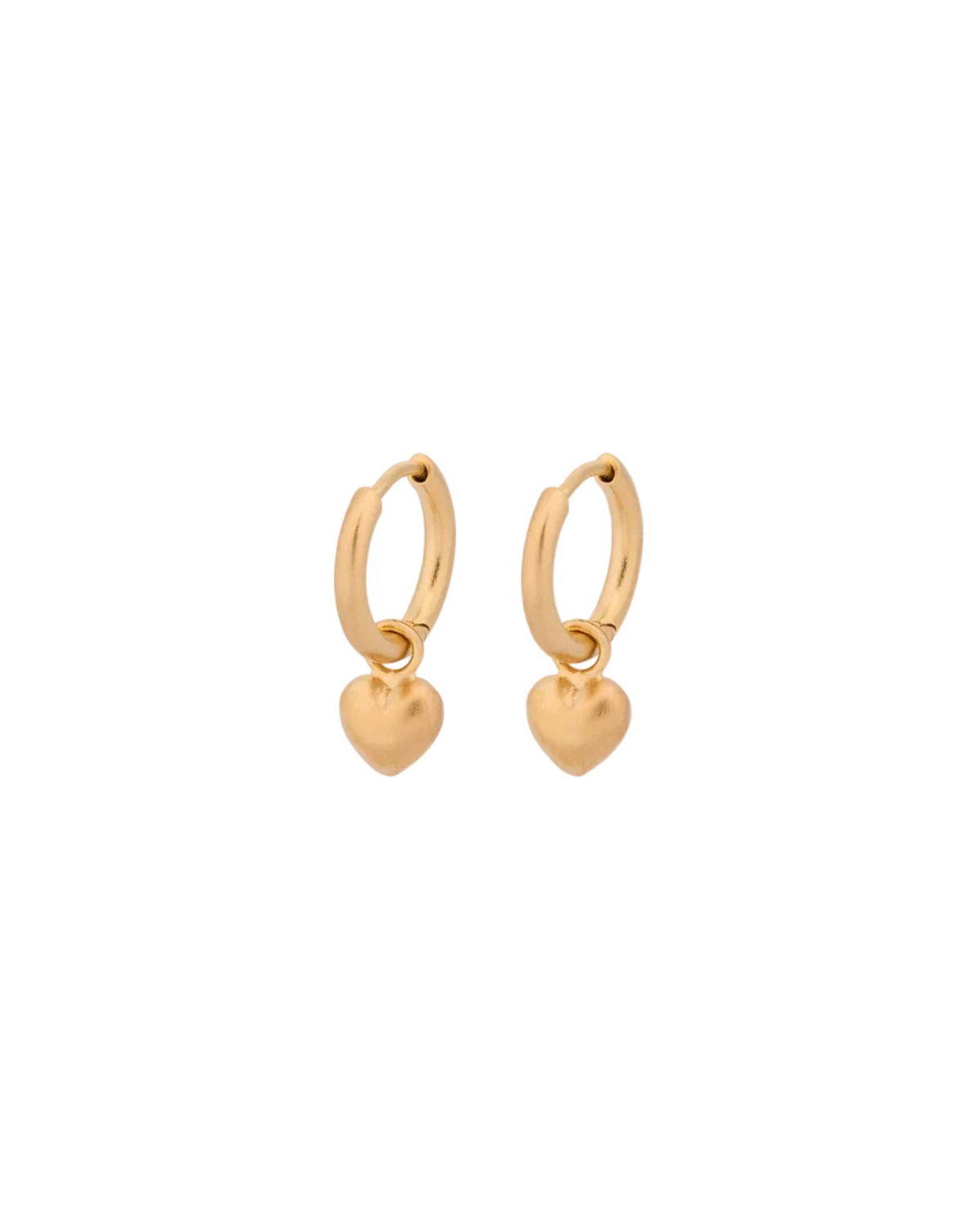 Ohrringe Heart Huggies - gold