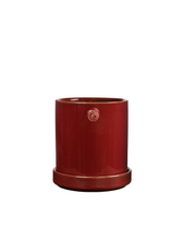 Blumentopf mit Untersetzer - Rot Ø 10 cm