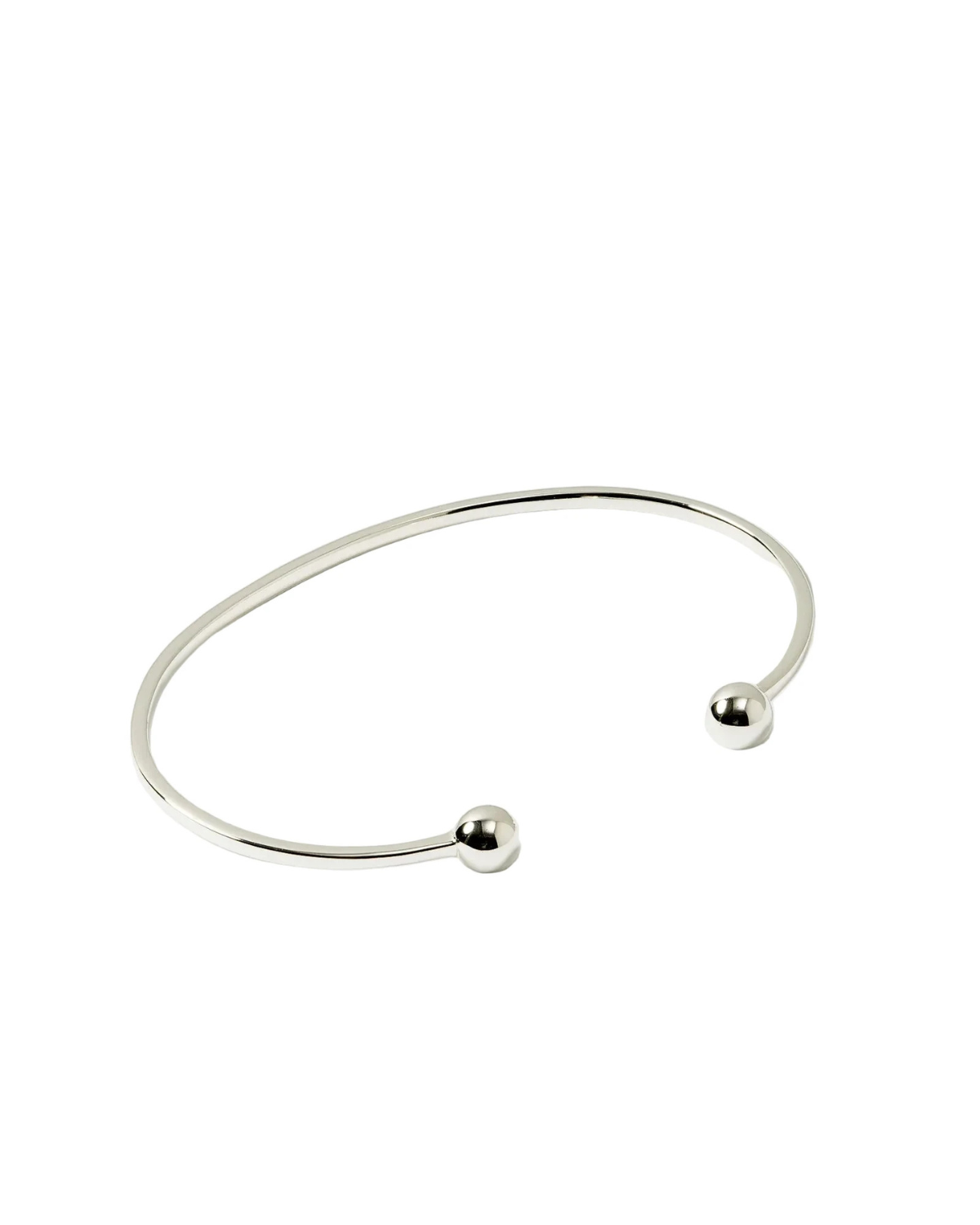 Armreif Strict Plain Bangle Ball - silber