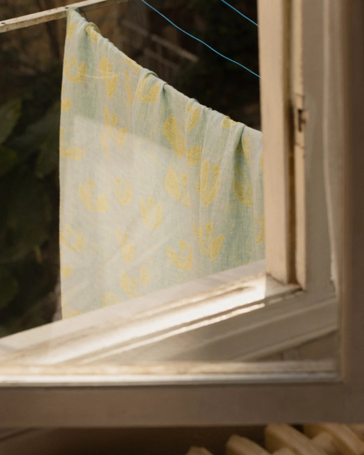 Tischdecke/Decke KESÄKUKKA - Limette-Hellblau