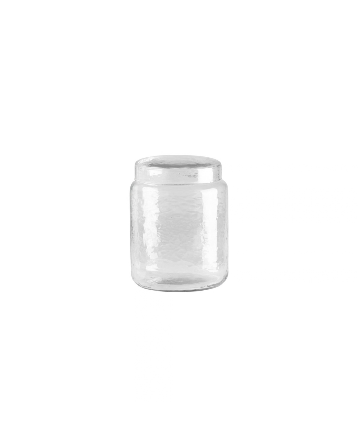Vorratsglas mit Deckel - Gehämmertes Glas (M)