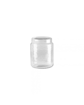 Vorratsglas mit Deckel - Gehämmertes Glas (M)