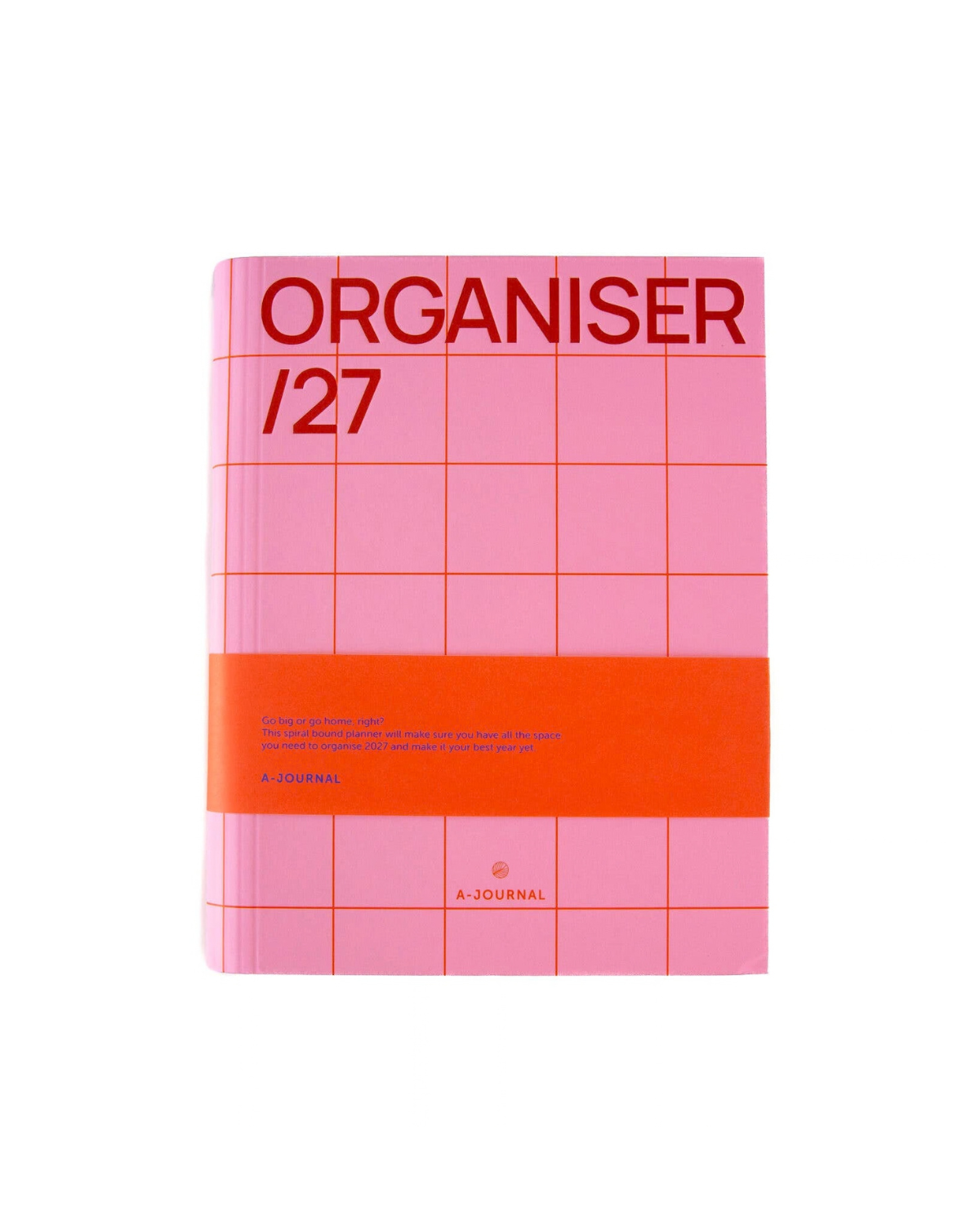 Spiral-Journal 2027 – Kariert Pink/Rot