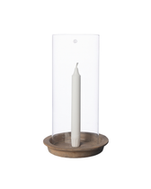 Windlicht Terrakotta mit Glaszylinder