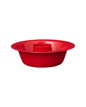 Kerzenhalter mit Schale - rot