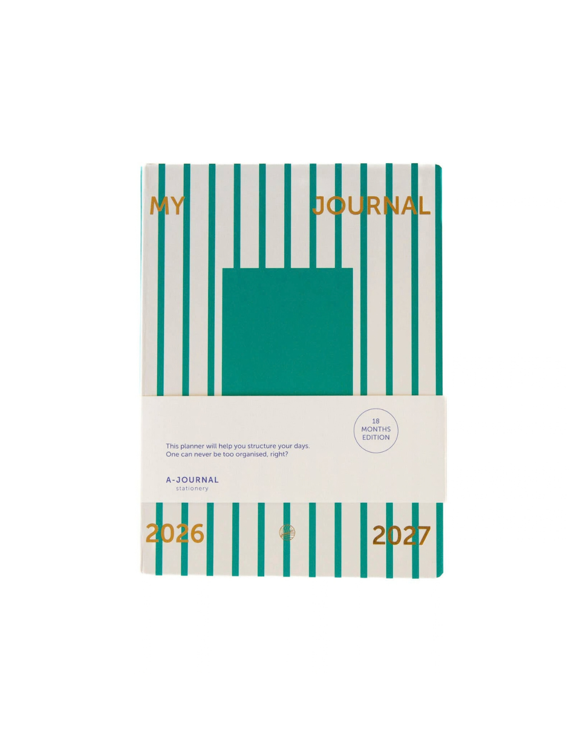 My Journal 18-Monats-Kalender 2026–2027 - Grüne Streifen