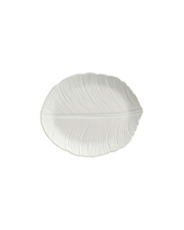 Kuchenteller PURE LEAF - Weiß (18 x 22 cm)