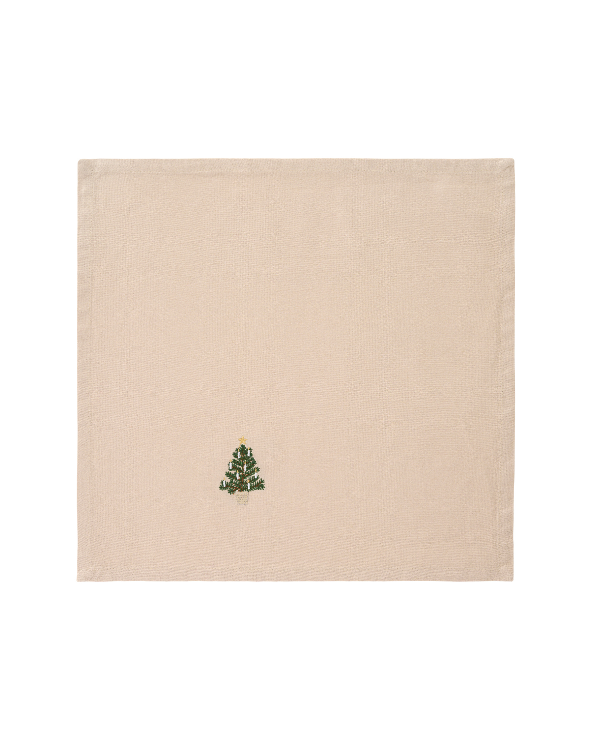 Bestickte Stoffserviette - Weihnachtsbaum