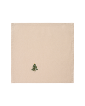 Bestickte Stoffserviette - Weihnachtsbaum