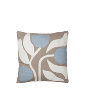 Kissenbezug Dora - Taupe/Hellblau (50 x 50 cm)