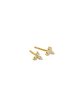 Ohrstecker Celestia Triple Stone - gold