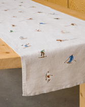 Tischläufer Skifahrer - 45 x 150 cm