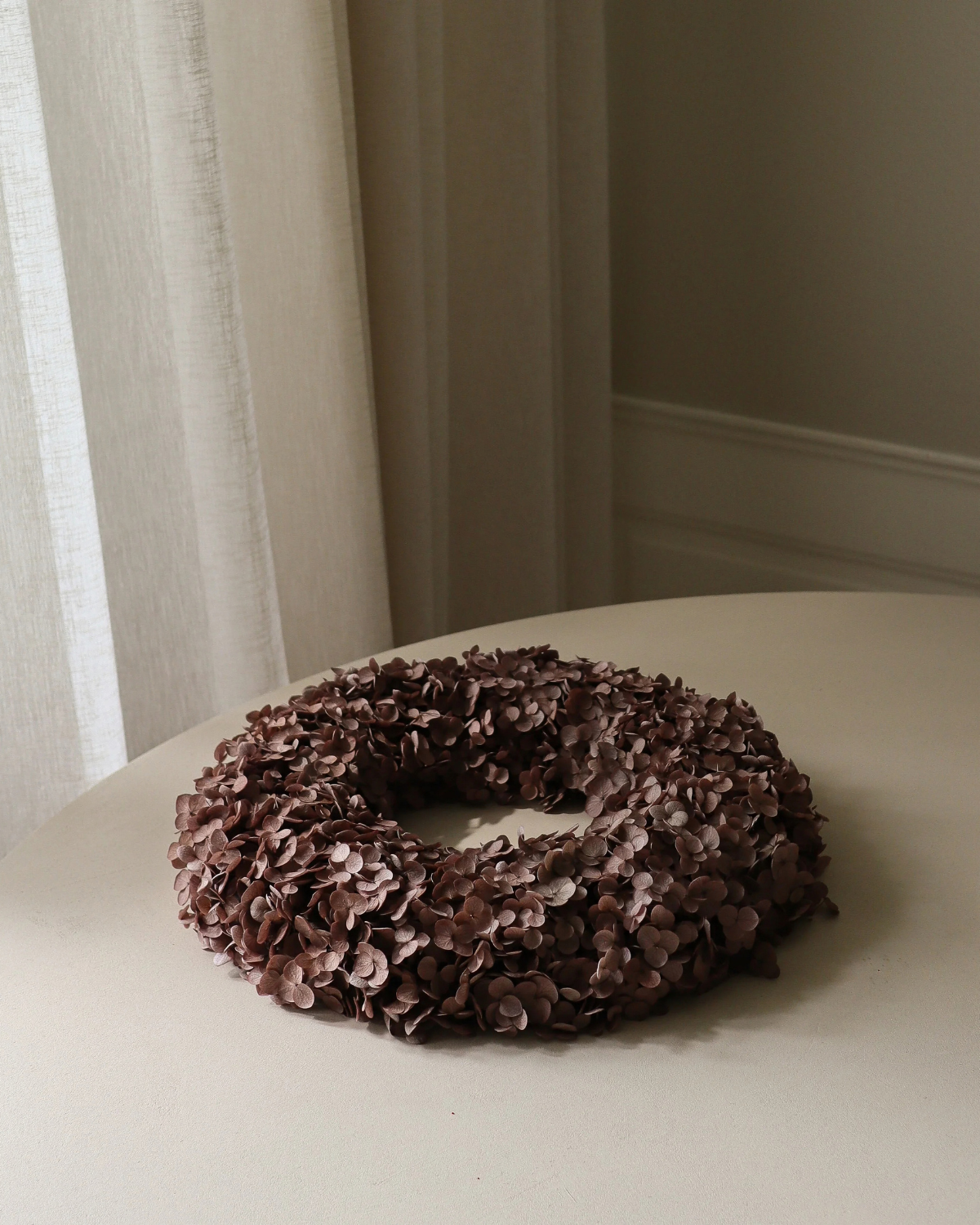 Kranz Hortensien - Brown Hydrangea Wreath (Ø 40 cm)