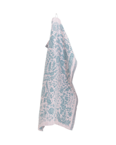 Leinen-Handtuch VILLIYRTIT - Rosa-Petrol (48 x 70 cm)