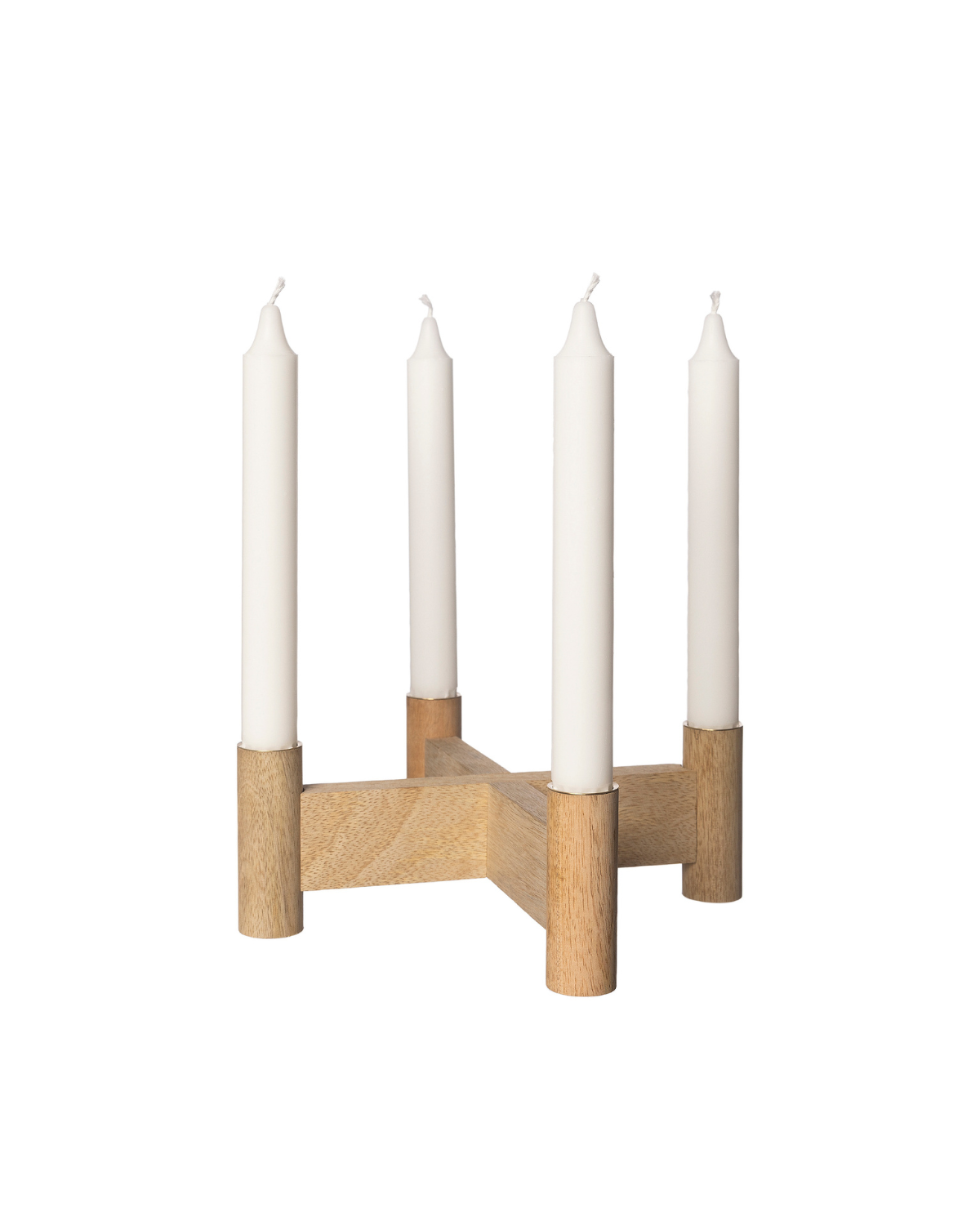Kerzenhalter Adventskranz aus Mangoholz