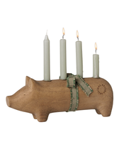 Kerzenhalter Advent Schwein - Mittel