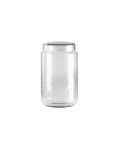 Vorratsglas mit Deckel - Gehämmertes Glas (L)