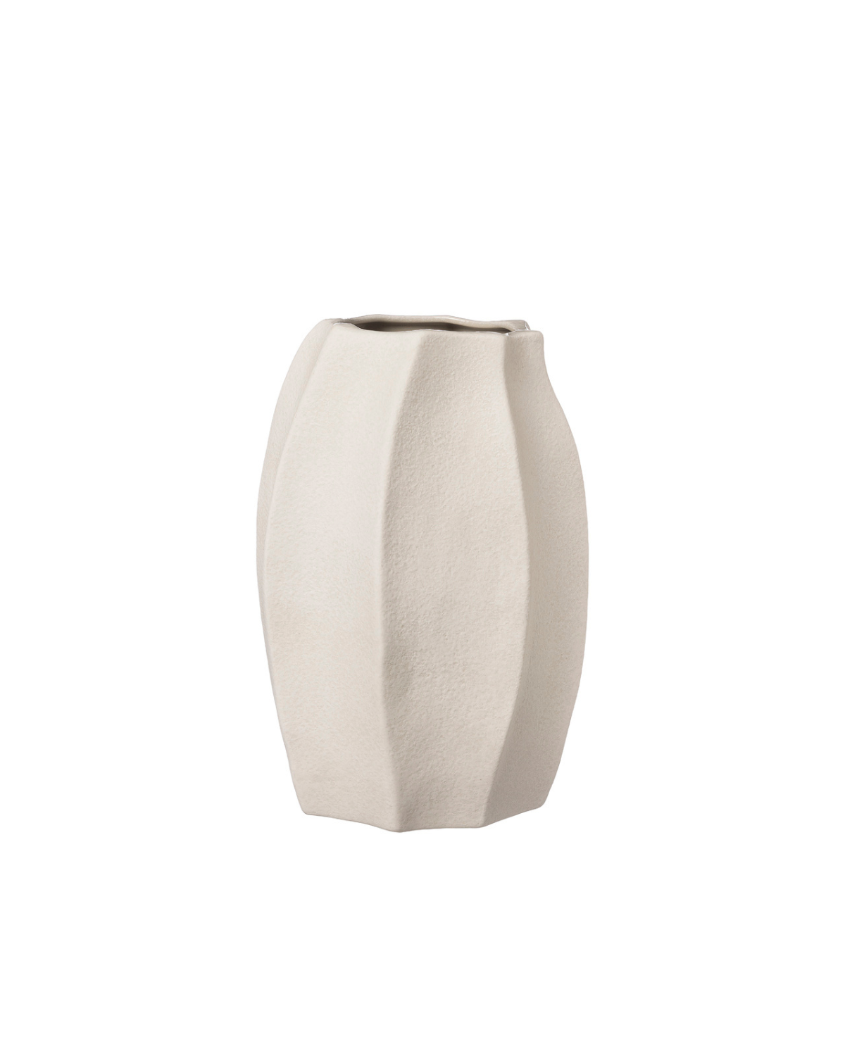 Steingut Vase - Naturweiß (23 cm)