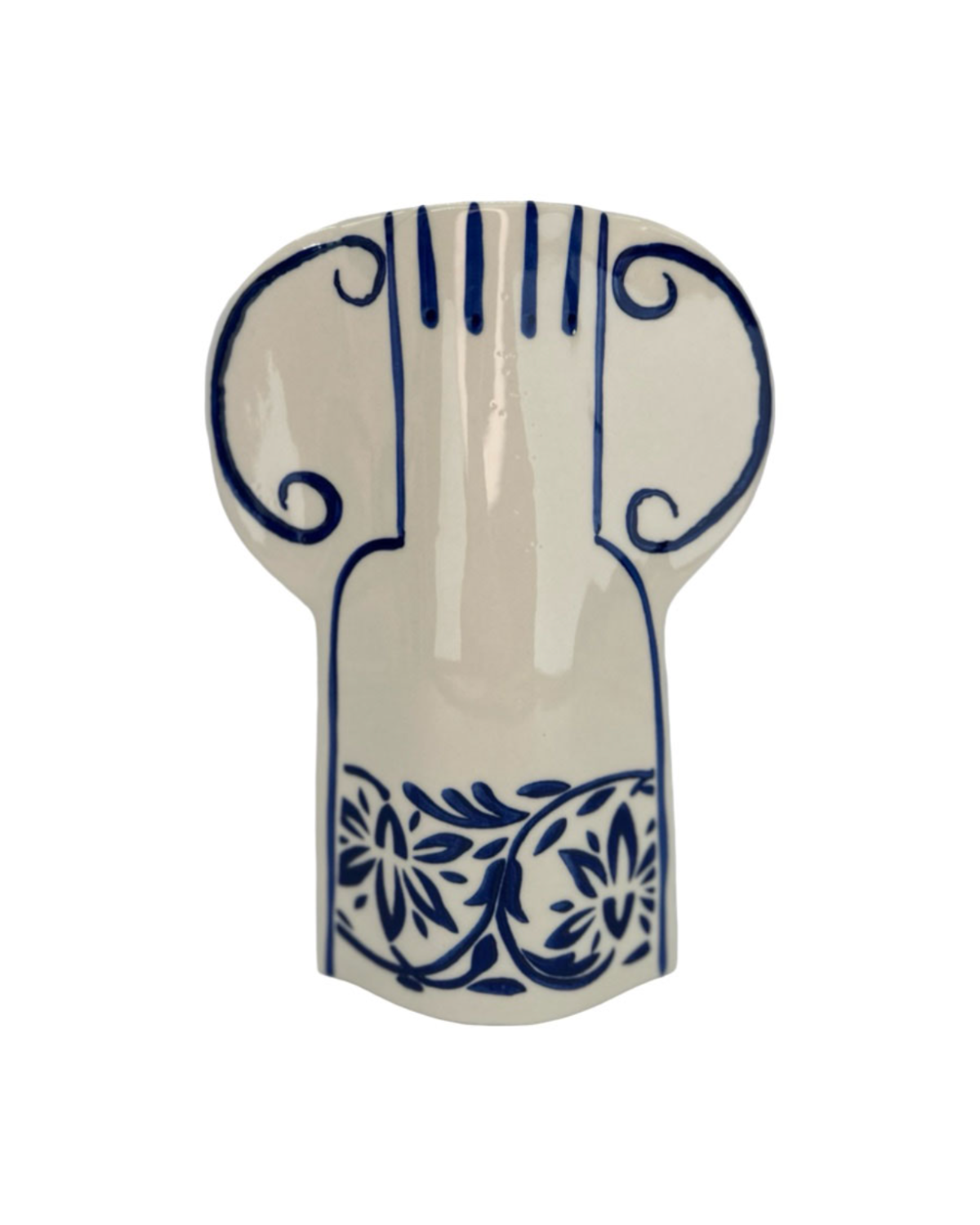 Vase Azure Fleur - Blau/Weiß