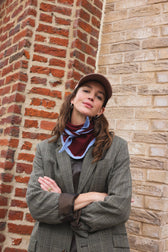 Schal Colette - zweifarbig blau/bordeaux