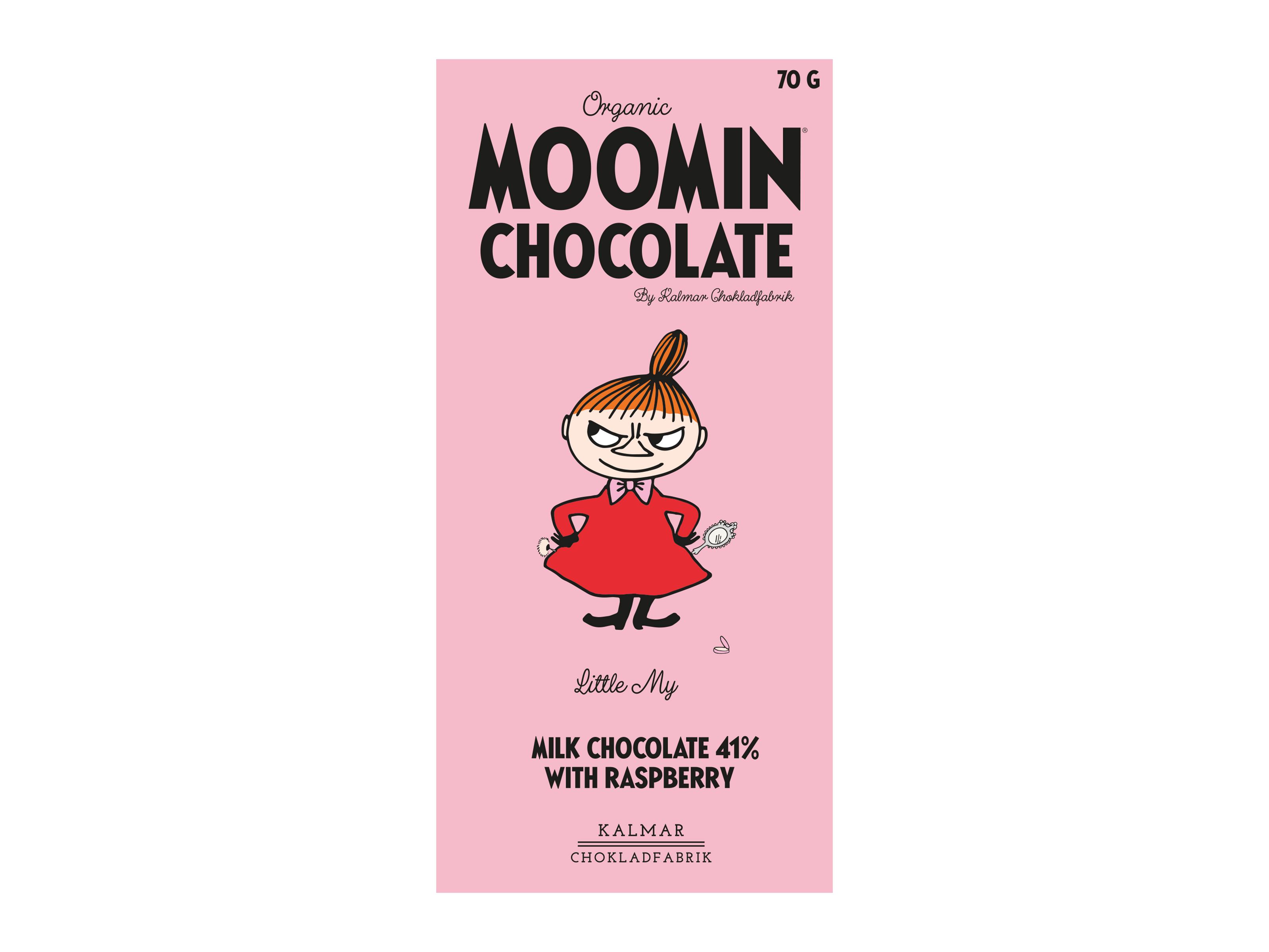 Mumin-Schokolade Lilla My – Vollmilchschokolade mit Himbeeren 70 g