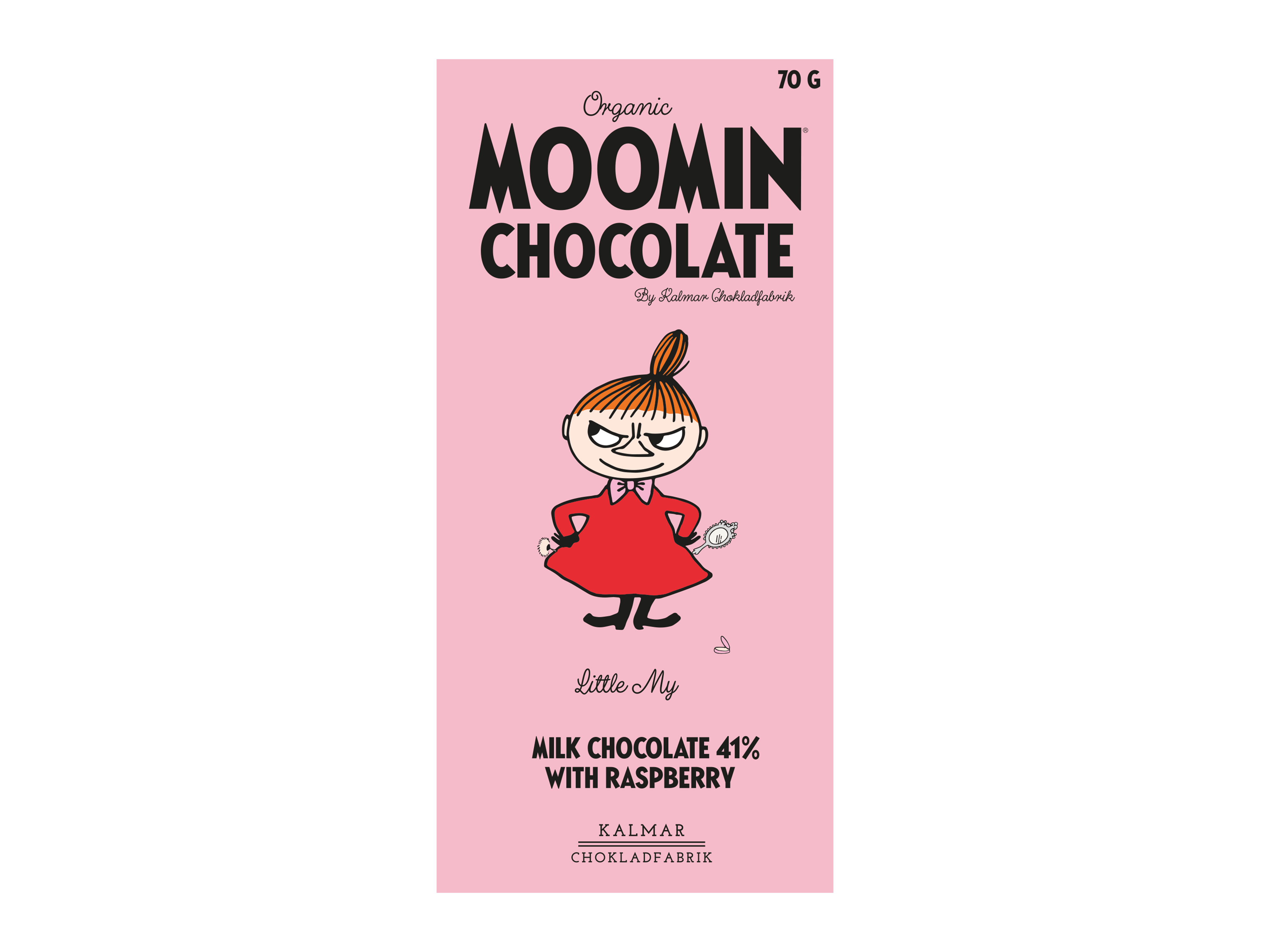 Mumin-Schokolade Little My – Vollmilchschokolade mit Himbeeren 70 g