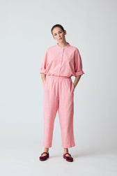 Bluse Seoul - Hot Coral Stripe / Koralle Gestreift