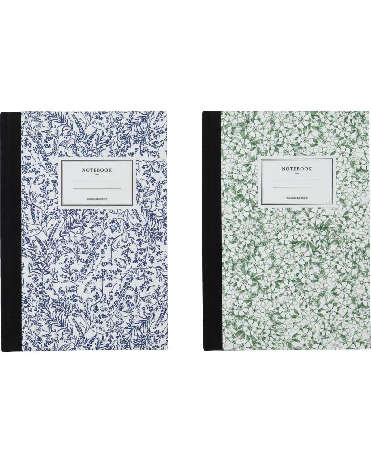 Notizbuch mit Blumenmuster - 2er Set