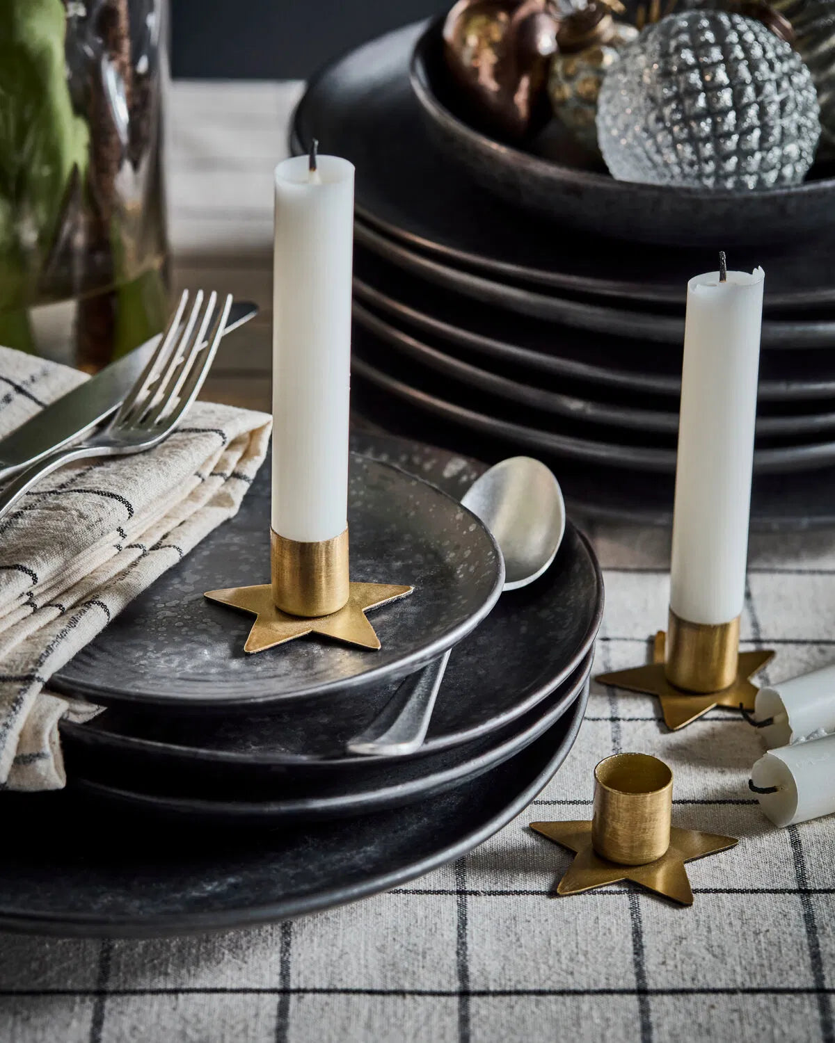 Kerzenständer Stage 6er-Set - Antikes Messing-Finish