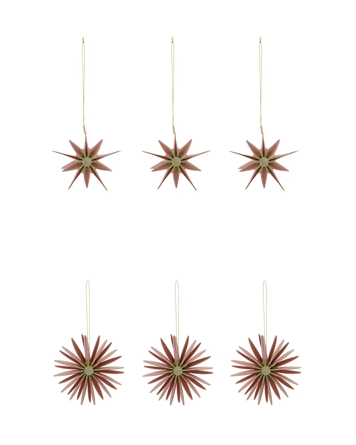 Ornamente Stari - 6er Set rose