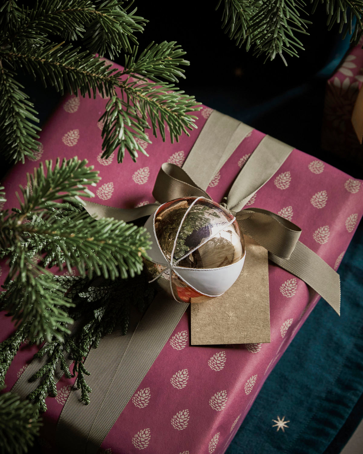 Weihnachtskugel Blis - pink/rose 4er Set