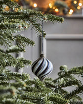 Weihnachtskugel Chan - schwarz/weiß