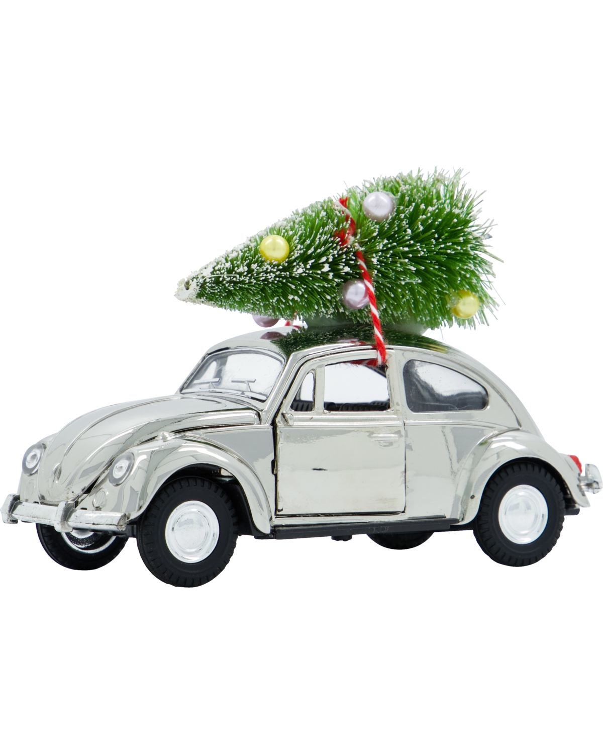 Xmas Car Silber - M