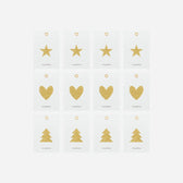 Geschenkanhänger Glitr - 12er Set weiß