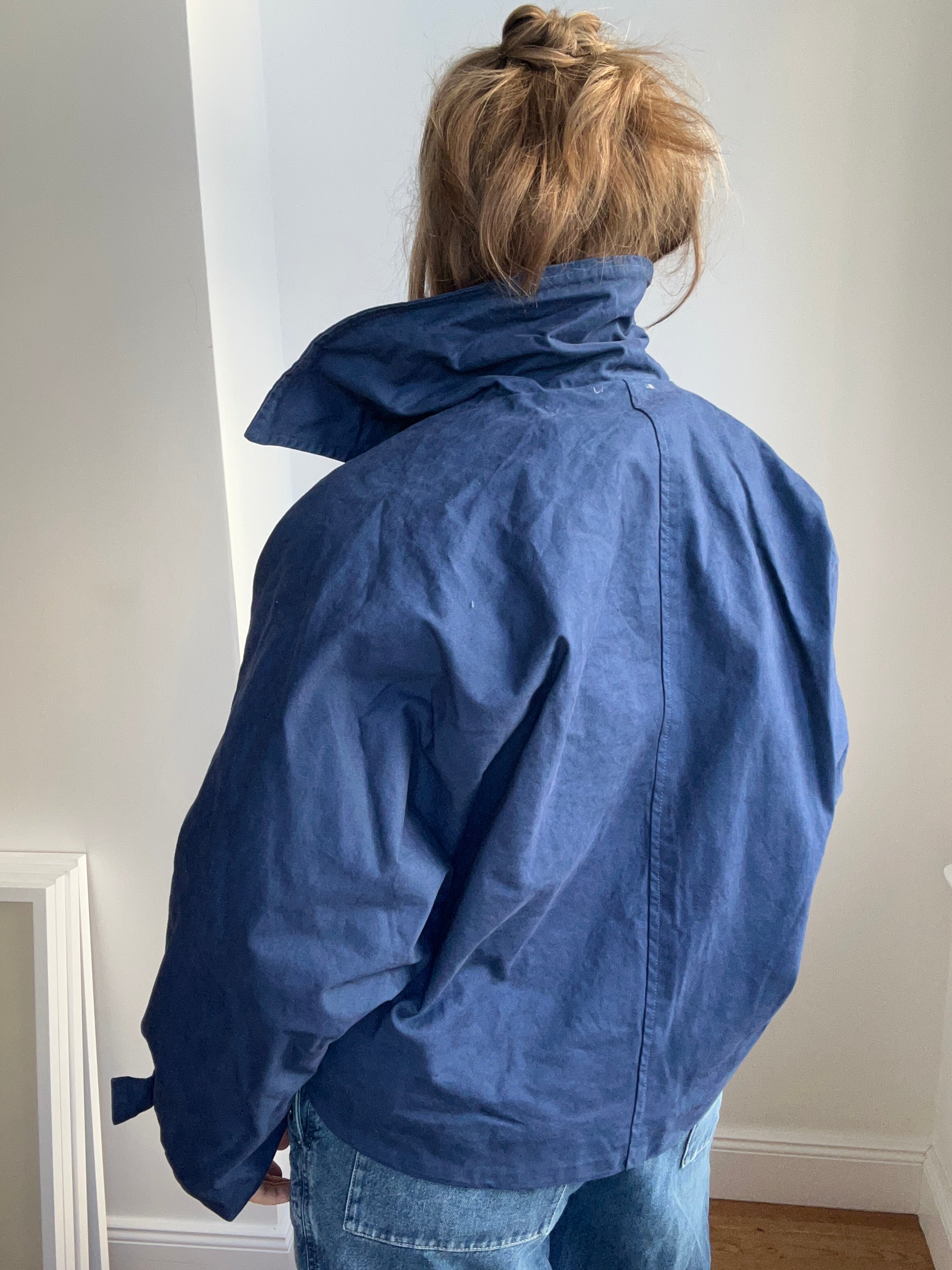Jacke mit Kapuzenschal zum Knoten - navy