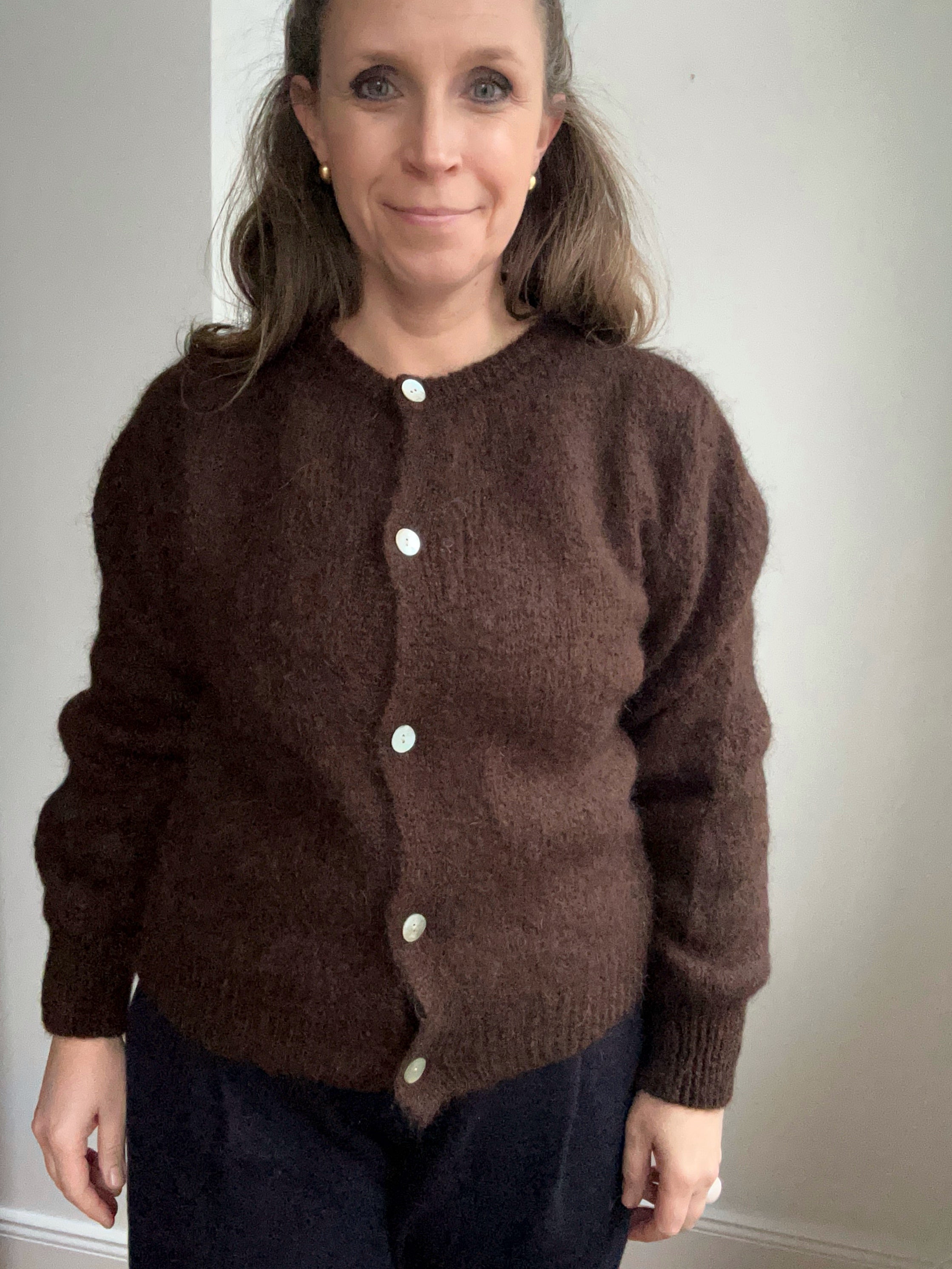 Strickjacke Cardigan - schokoladenbraun