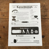 Poster Kanelbullar - Rezept für schwedische Zimtschnecken