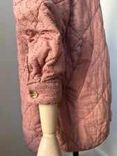 Gesteppte Jacke mit Struktur - altrosa