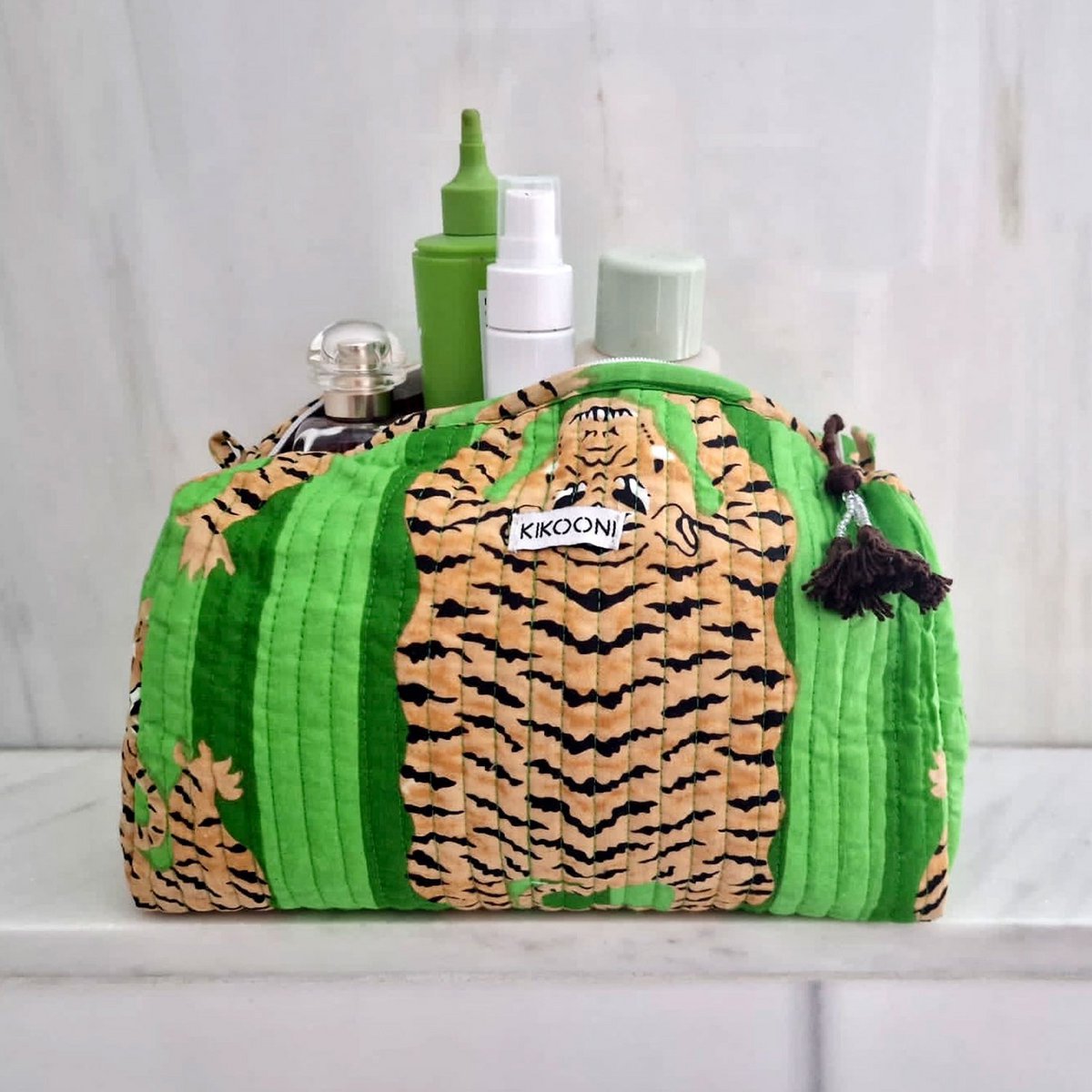 Kosmetiktasche "Poppy Tiger" green