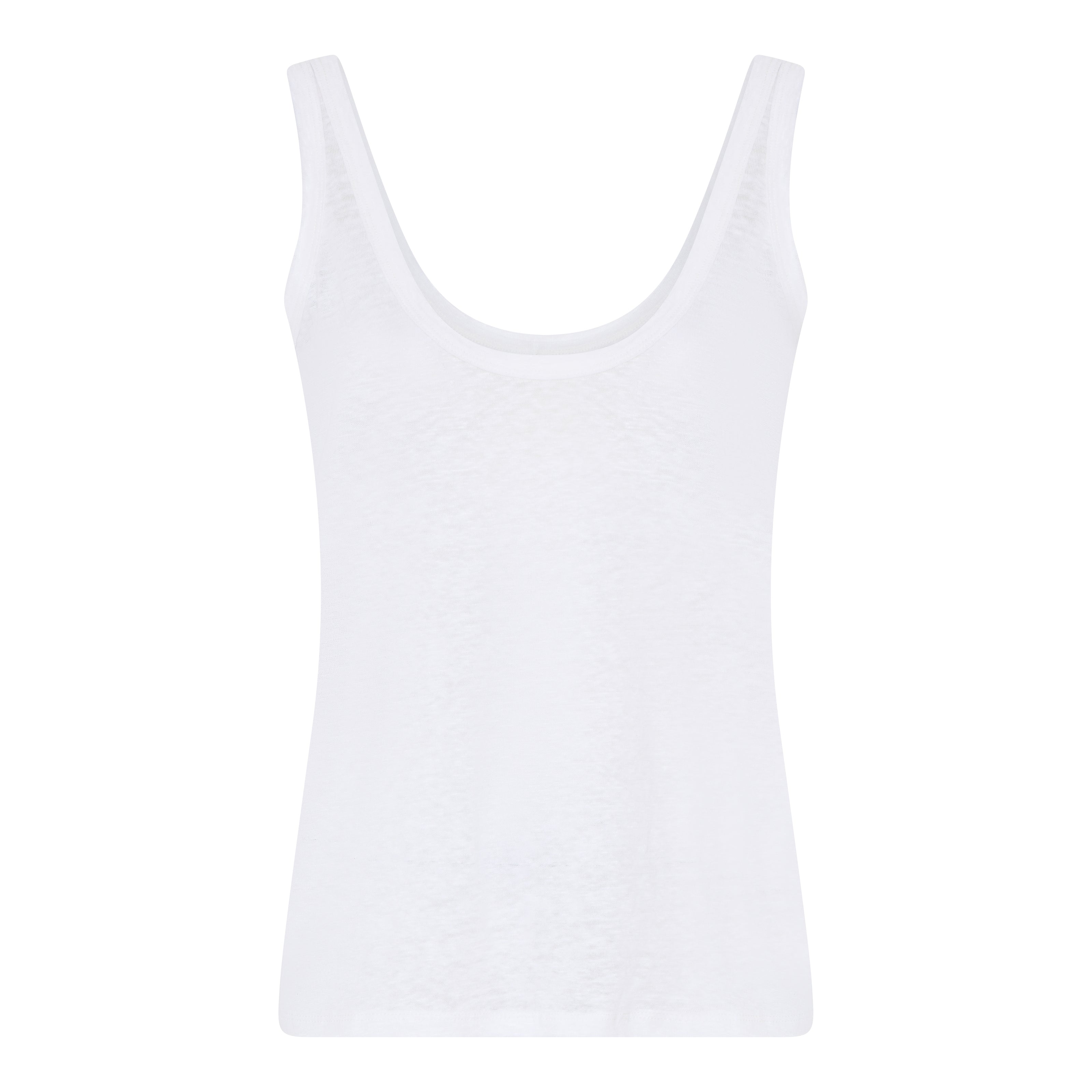 Leinen Top Toronto - Bright White / Weiß