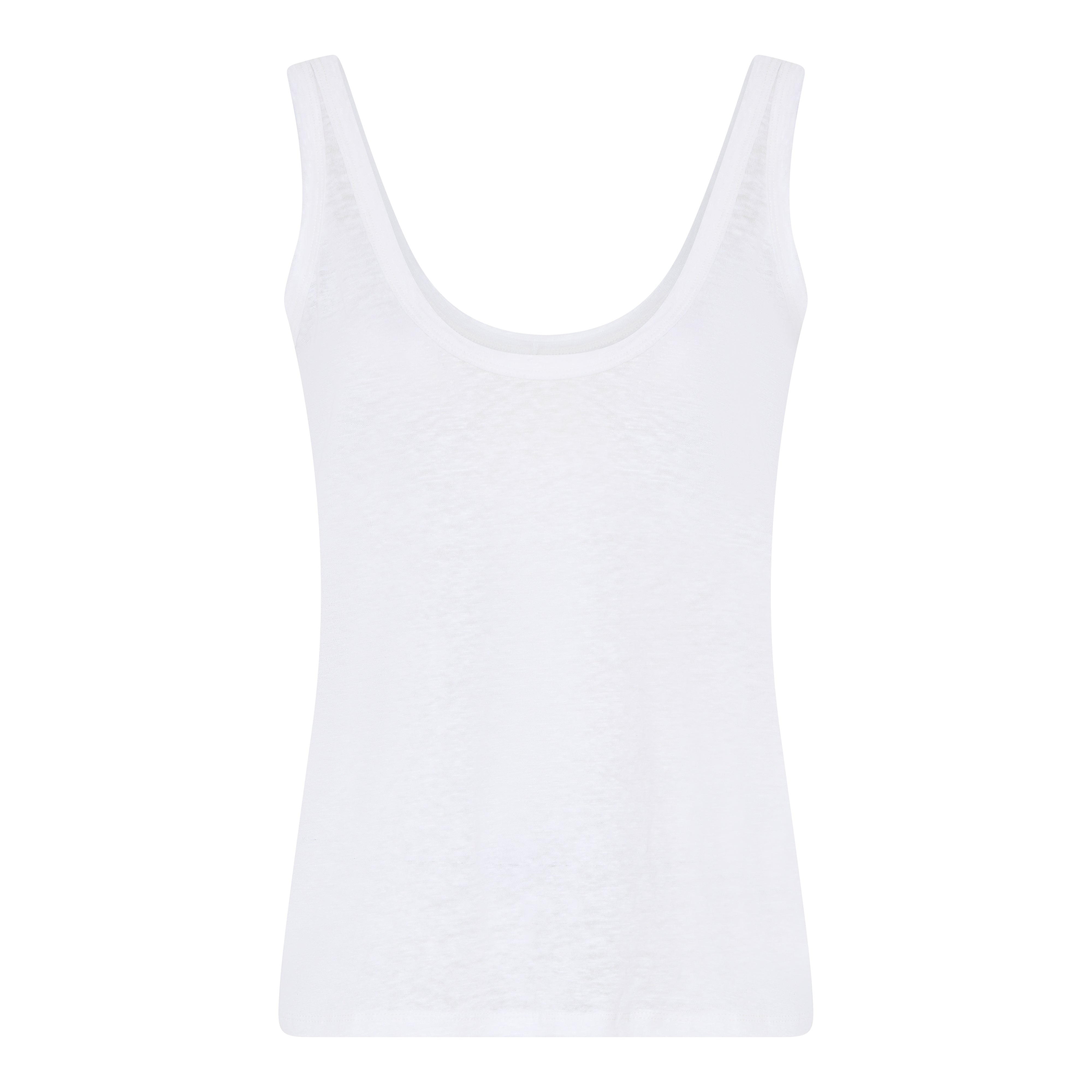 Leinen Top Toronto - Bright White / Weiß