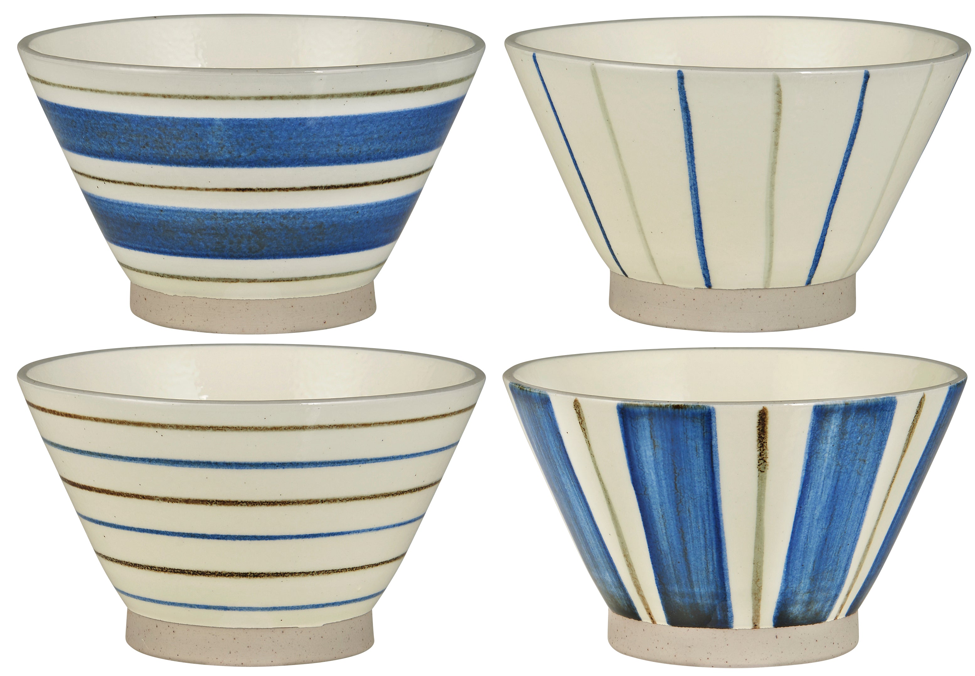 Schalen mit Streifen 4er Set
