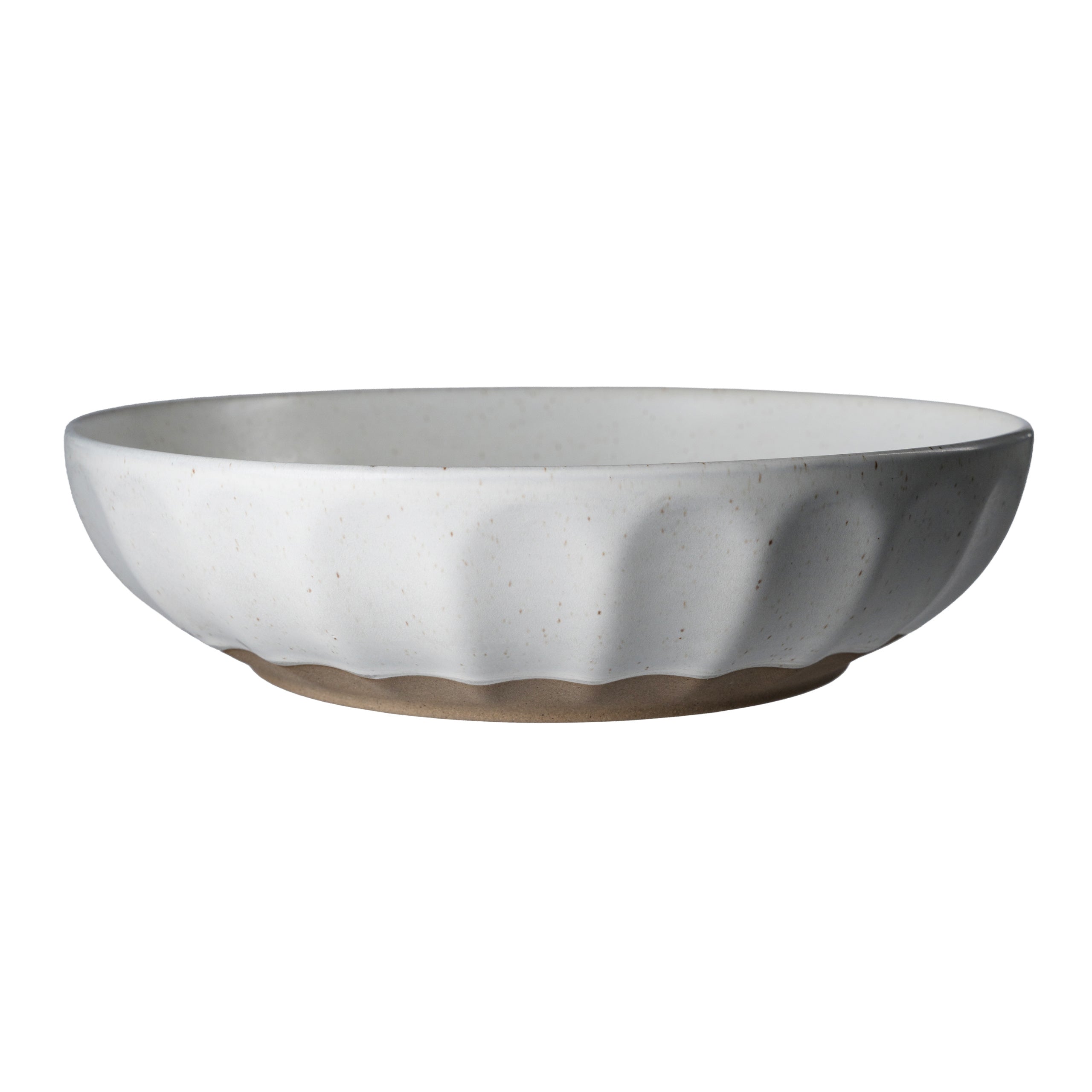 Rustikale Schale - Weiß/Natur (Ø 24 cm)