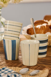 Becher mit Streifen 4er Set